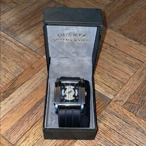 Croton Black and Silver Quartz Men's Watch